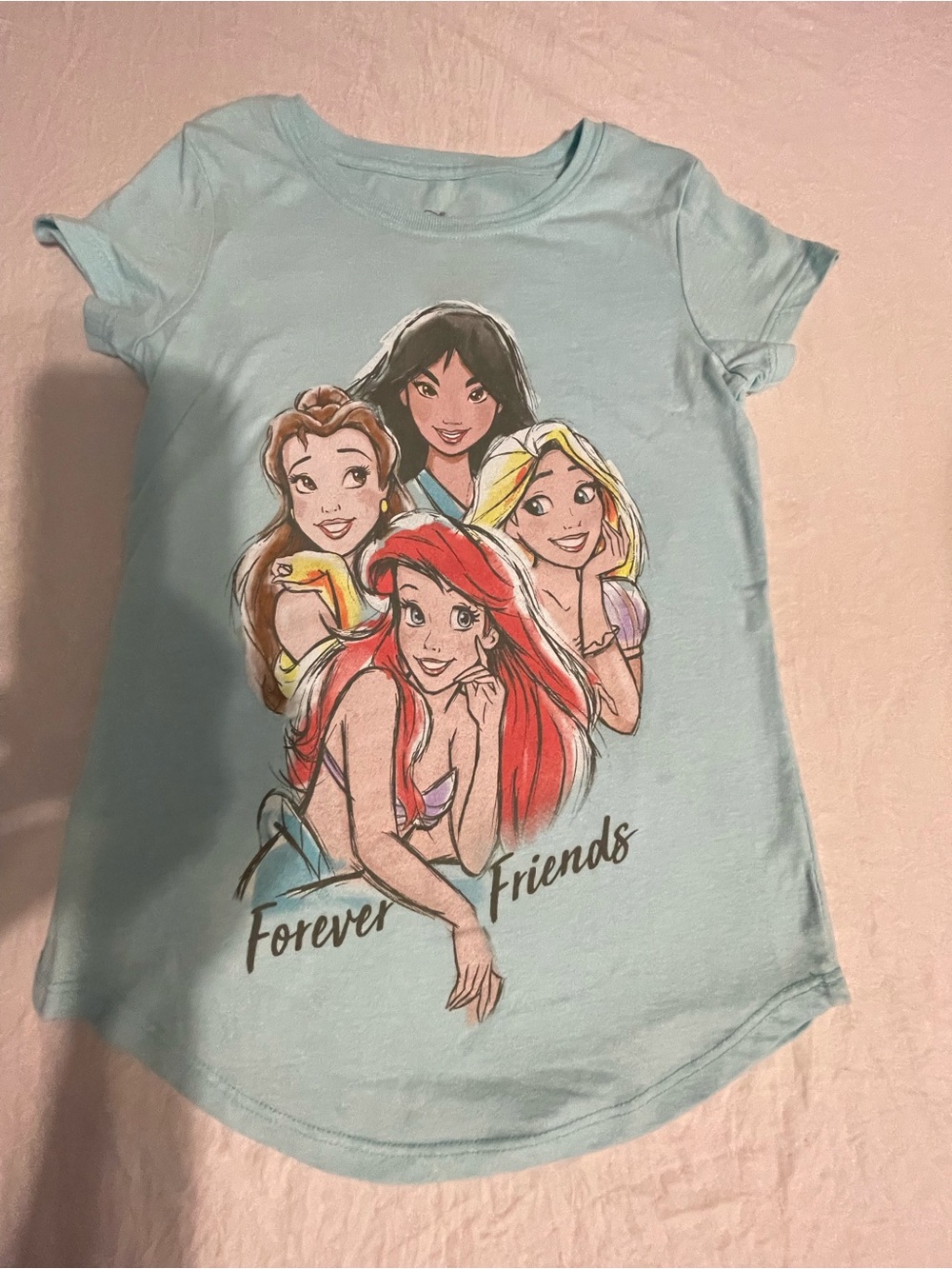 Disney Light Blue Princess Group Graphic Tee